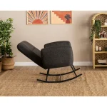 Fotoliu balansoar tapițat, Antracit, 55x55x96 cm - imagine 3