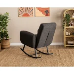 Fotoliu balansoar tapițat, Antracit, 55x55x96 cm - imagine 6