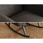 Fotoliu balansoar tapițat, Antracit, 55x55x96 cm - imagine 4