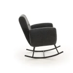 Fotoliu balansoar tapițat, Antracit, 55x55x96 cm - imagine 8