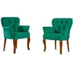 Set canapea 2 locuri cu 1 fotoliu, Cafe ,verde - imagine 5