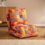 Fotoliu extensibil Taiga, multicolor, material textil, 60x80x70 cm