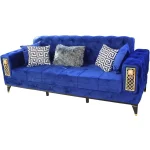 Canapea extensibila 3 locuri living 225x89x90 cm – stofa rosie – Bolivia - imagine 9