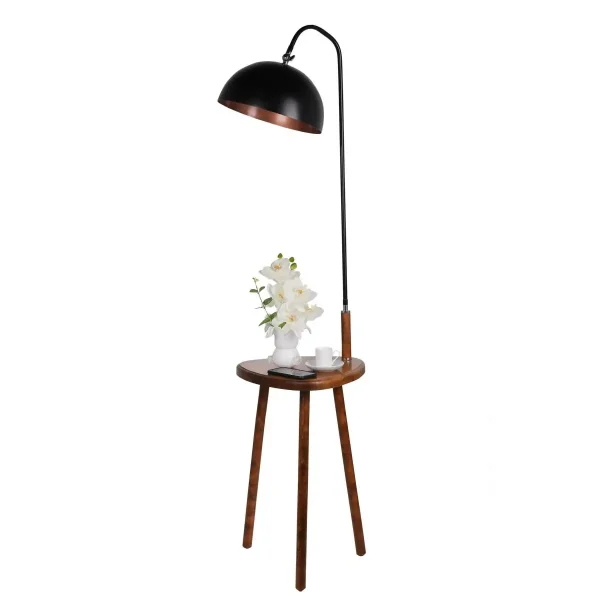 Masuta cu lampadar Decora Homs, negru,Seria lx, 40004