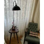 Masuta cu lampadar Decora Homs, negru,Seria lx, 40004 - imagine 5