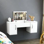 Masa toaleta suspendata cu oglinda, Laura Homs, 100 x 376 x 723 mm ,alb - imagine 5