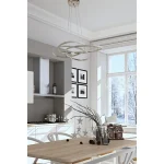 Lustra coloare crom cu led,3 color lumina homs ro,lx,40025 - imagine 2