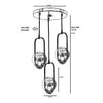 Lustra pendul cu 3 globuri homs ro,40023 - imagine 5