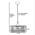 Lustra stil industrial lemn-metal,seria lx, homs,40008 - imagine 4