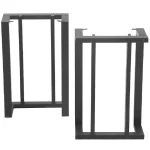 Set picioare masa metal Homs, Negru, 72x50 cm, 30736 - imagine 3