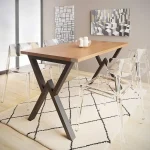 Set picioare masa metal Homs, Negru, 72x57 cm, 30729 - imagine 5