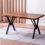 Set Masa Barton din MDF cu 4 Scaune din metal,140 cm - imagine 3