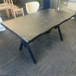 Masa de bucatarie Barton Neagra din MDF 140 cm - imagine 3