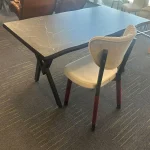 Masa de bucatarie Barton Neagra din MDF 140 cm - imagine 4