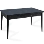 Masa bucatarie Brigitte, culoare negru, 120 cm - imagine 2