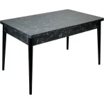 Masa bucatarie Brigitte, culoare negru, 120 cm