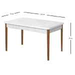 Masa bucatarie Brigitte, culoare negru, 120 cm - imagine 3