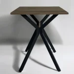 Masa bucatarie texturata Agatha,nuc-negru,120 cm - imagine 8