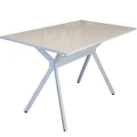 Masa bucatarie Agatha, alb-negru,120 cm - imagine 5