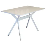 Masa bucatarie Agatha, alb-negru,120 cm - imagine 7