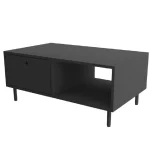 Masuta cafea Nando cu sertar,living,culoare antracit,100 cm - imagine 4