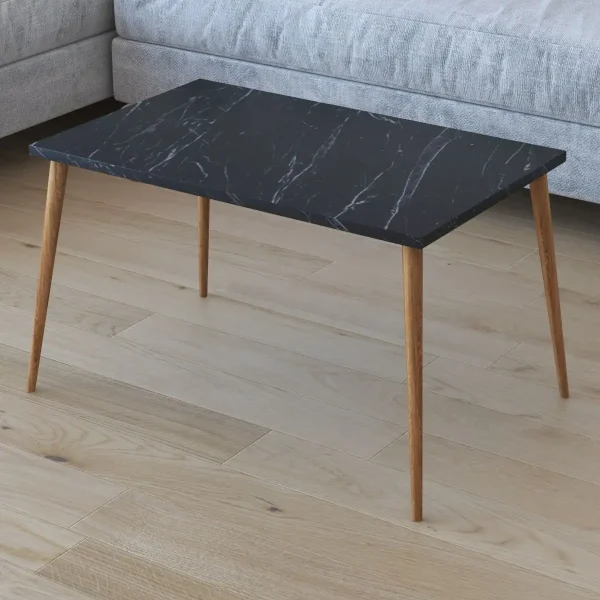Resigilat:Masa de cafea Paco Homs 72 x 45 x 42 cm, Negru marmorat
