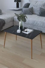 Resigilat:Masa de cafea Paco Homs 72 x 45 x 42 cm, Negru marmorat - imagine 3