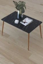 Resigilat:Masa de cafea Paco Homs 72 x 45 x 42 cm, Negru marmorat - imagine 2