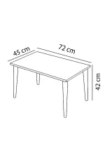 Resigilat:Masa de cafea Paco Homs 72 x 45 x 42 cm, Negru marmorat - imagine 4