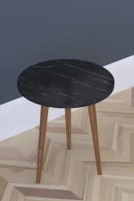 Masa de servire laterala Barcelona 45 x 50 cm, Negru marmorat - imagine 4