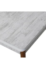 Set masa extensibila cu 6 scaune tapitate Homs cristal 170 x 80 cm - imagine 10