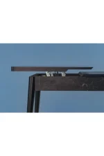 Set masa extensibila cu 4 scaune tapitate Homs marmorat negru 170 x 80 cm - imagine 9