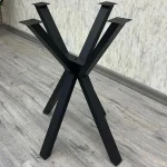 Masa de bucatarie din MDF patrat, marmurat negru,texturata, Homs 80x80X75 cm - imagine 8