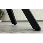 Masa de bucatarie din MDF patrat, marmurat negru,texturata, Homs 80x80X75 cm - imagine 4