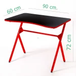 Masa pentru laptop Atlantic Homs 90 x 60 x 72 cm, rosu-negru - imagine 5