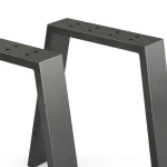 Set 2 picioare metalice pentru măsuță de cafea, design industrial, negru mat - imagine 6