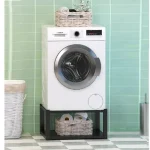 Suport metalic pentru mașină de spălat și uscăto,culoare negru,