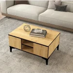 Masuta cafea Susana living culoare nuc deschis 90 cm - imagine 4