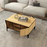 Masuta cafea Susana living culoare nuc deschis 90 cm - imagine 2