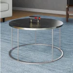 Masuta de cafea Vicenta Homs, negru si argintiu, seria 440, 70 cm