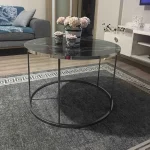 Masuta de cafea Vicenta Homs, negru si argintiu, seria 440, 70 cm - imagine 5