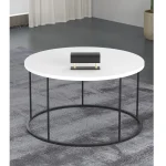 Masuta de cafea Vicenta Homs, alb si negru, seria 440, 70 cm - imagine 3