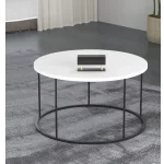 Masuta de cafea Vicenta Homs, alb si negru, seria 440, 70 cm