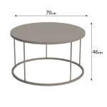 Masuta de cafea Vicenta Homs, negru si argintiu, seria 440, 70 cm - imagine 4