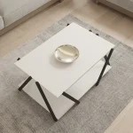 Masuta cafea Larisa culoare alb si gri antracit 94 cm - imagine 7