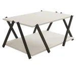 Masuta cafea Larisa culoare alb si gri antracit 94 cm - imagine 4