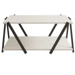 Masuta cafea Larisa culoare alb si gri antracit 94 cm - imagine 3