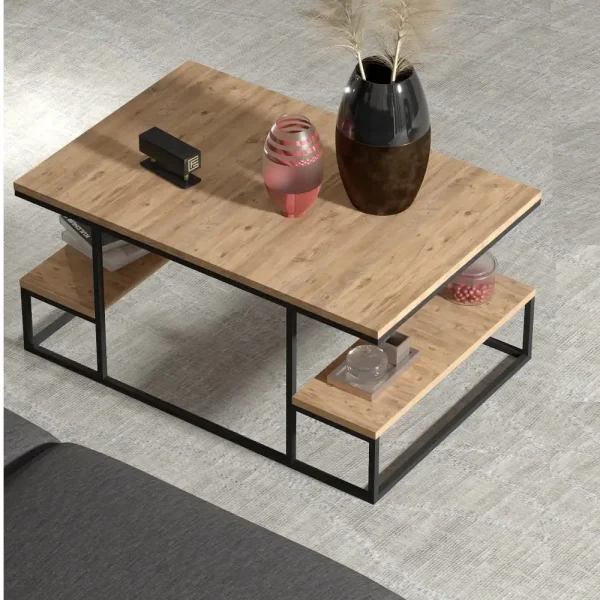 Măsuță de cafea Emelda, Nuc, 90x60x45 cm, 25075