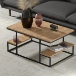 Măsuță de cafea Emelda, Nuc, 90x60x45 cm, 25075 - imagine 5