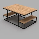 Măsuță de cafea Emelda, Nuc, 90x60x45 cm, 25075 - imagine 2